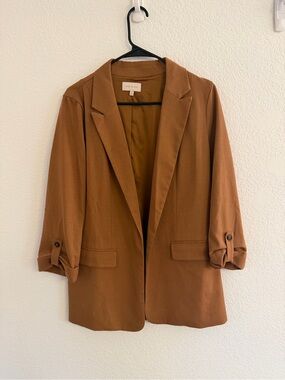 Skies Are Blue Washed Copper Blazer Jacket